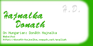 hajnalka donath business card